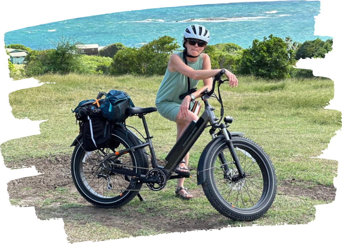 sunset ebikes image 7 a person riding on the back of a motorcycle